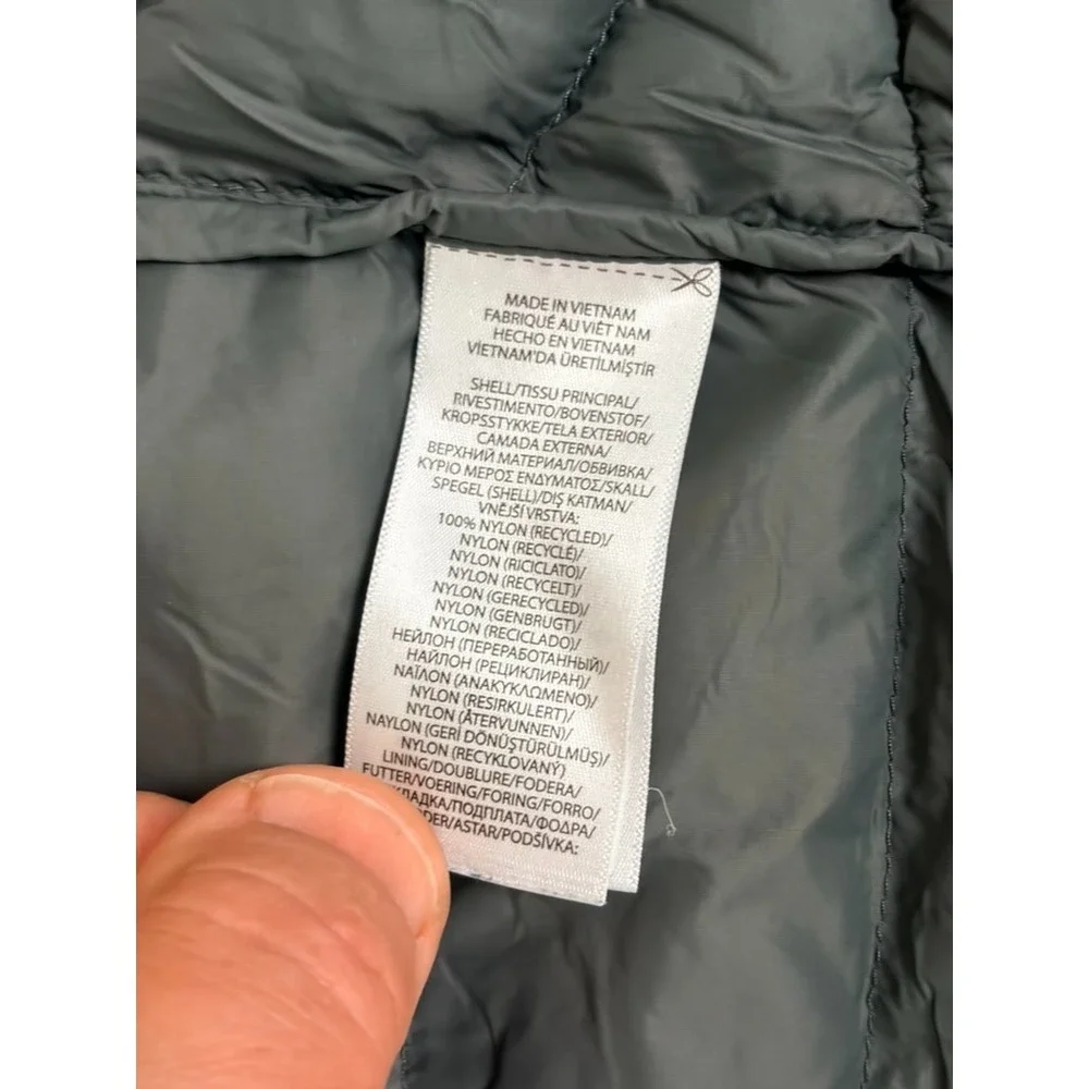Polo Ralph Lauren Packable Mens Down Green Vest Full‎ Zip 100 % Nylon Size SP